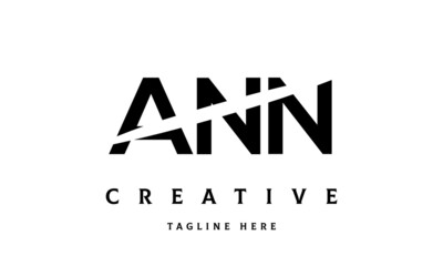 Obraz premium ANN creative three latter logo vector