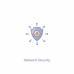 Network Security icon in vector. Logotype