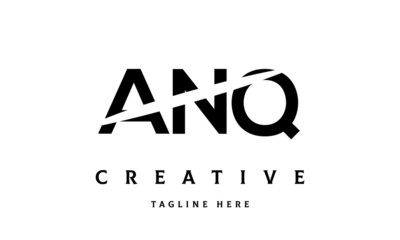 ANQ creative three latter logo vector