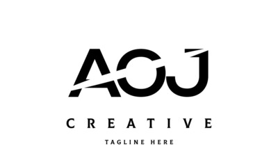 AOJ creative three latter logo vector