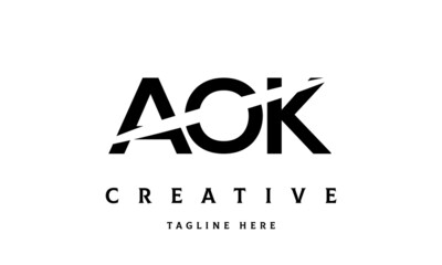 AOK creative three latter logo vector