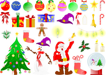 Objetos para decoración de navidad