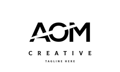 AOM creative three latter logo vector