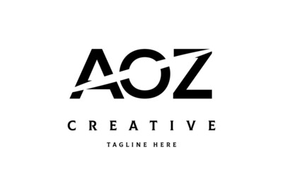 AOZ creative three latter logo vector