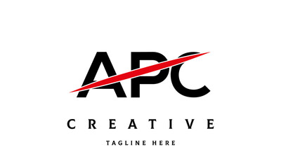 APC creative three latter logo vector