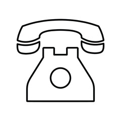 Call, call us, contact, contact us, hotline, telephone outline icon. Line vector design.