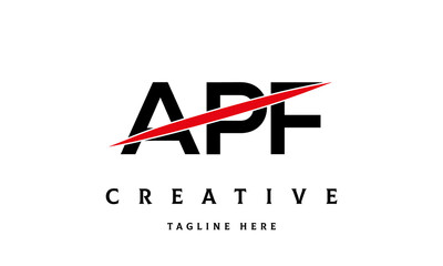 APF creative three latter logo vector