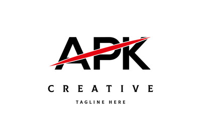 APK creative three latter logo vector