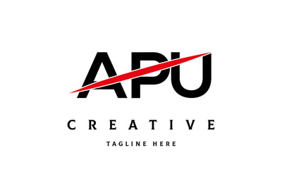 APU creative three latter logo vector