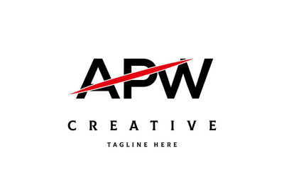 APW creative three latter logo vector