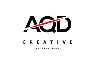 AQD creative three latter logo vector