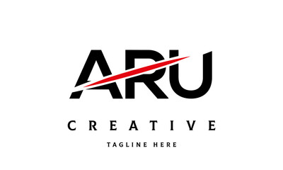 ARU creative three latter logo vector