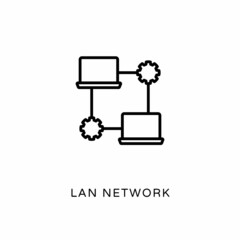 Lan Network icon in vector. Logotype