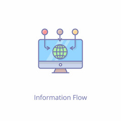 Information Flow icon in vector. Logotype