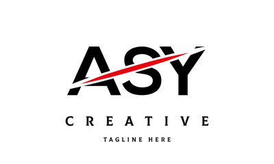 Fototapeta premium ASY creative three latter logo vector
