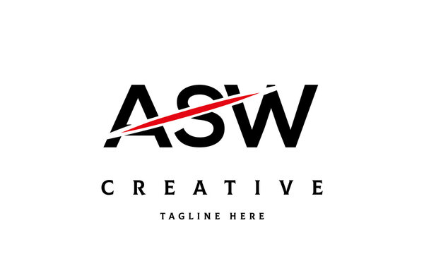 ASW creative three latter logo vector