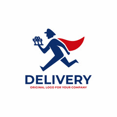 Unique creative Delivery logo design template