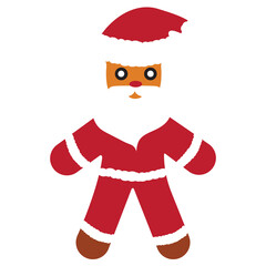 Sant Clause gingerbread man isolated on white, Christmas Gingerbread man, sweet gingerbread man,