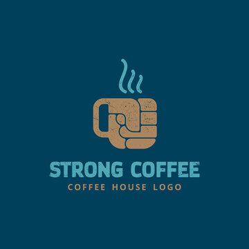 Unique coffee logo design template