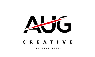 AUG creative three latter logo vector