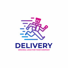 Unique creative Delivery logo design template