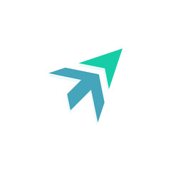 Letter T arrow logo