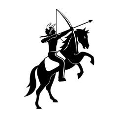 Indian archers riding horses vector