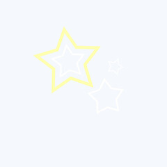 golden star on white background