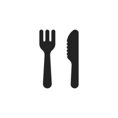 black fork and knife icon like cutlery symbol