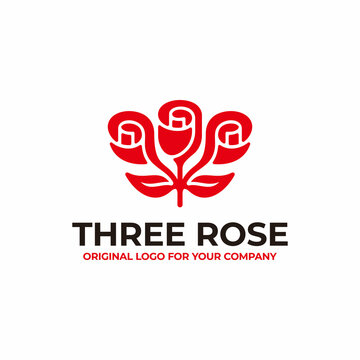 Three rose flower logo.