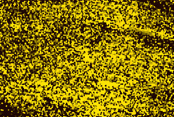 Grungy bright cover with mosaic cell effect. Colorful yellow and kaleidoscope. Decorative fantasy backdrop in dark and light tones. Cool stylish contemporary web art. Trendy abstract hexagon pattern.