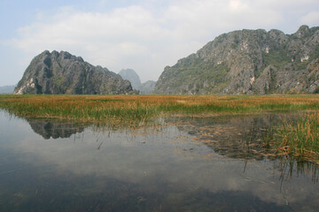 at tam coc in vietnam 