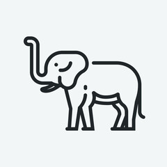 Elephant vector icon illustration sign