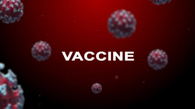SARS-COV-2 COVID-19 Coronavirus Vaccine. Сoncept message on gradient background. Video animation Ultra HD 4K 3840x2160