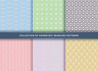 Set of abstract geometric pattern.