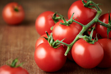 Closeup background picture of tomatoes 