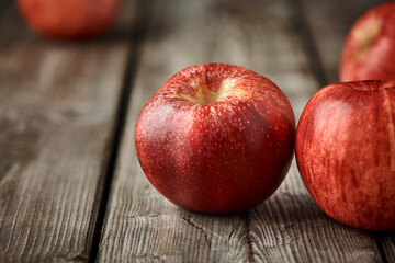 Closeup background pictures of red apples 
