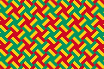 Simple geometric pattern in the colors of the national flag of Guinea