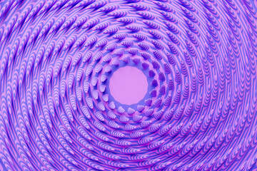 3D illustration of rows of purple bumps. A set of pimples on a monochrome background, pattern. Geometric background