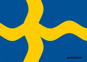 swedish flag "i love you"