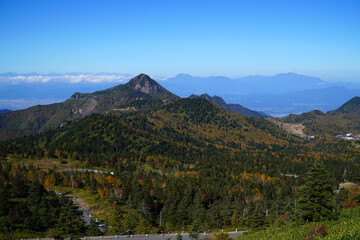 秋の志賀高原　横手山ドライブインからの眺望