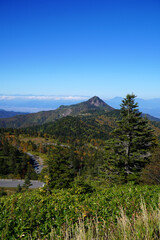 秋の志賀高原　横手山ドライブインからの眺望