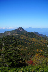 秋の志賀高原　横手山ドライブインからの眺望