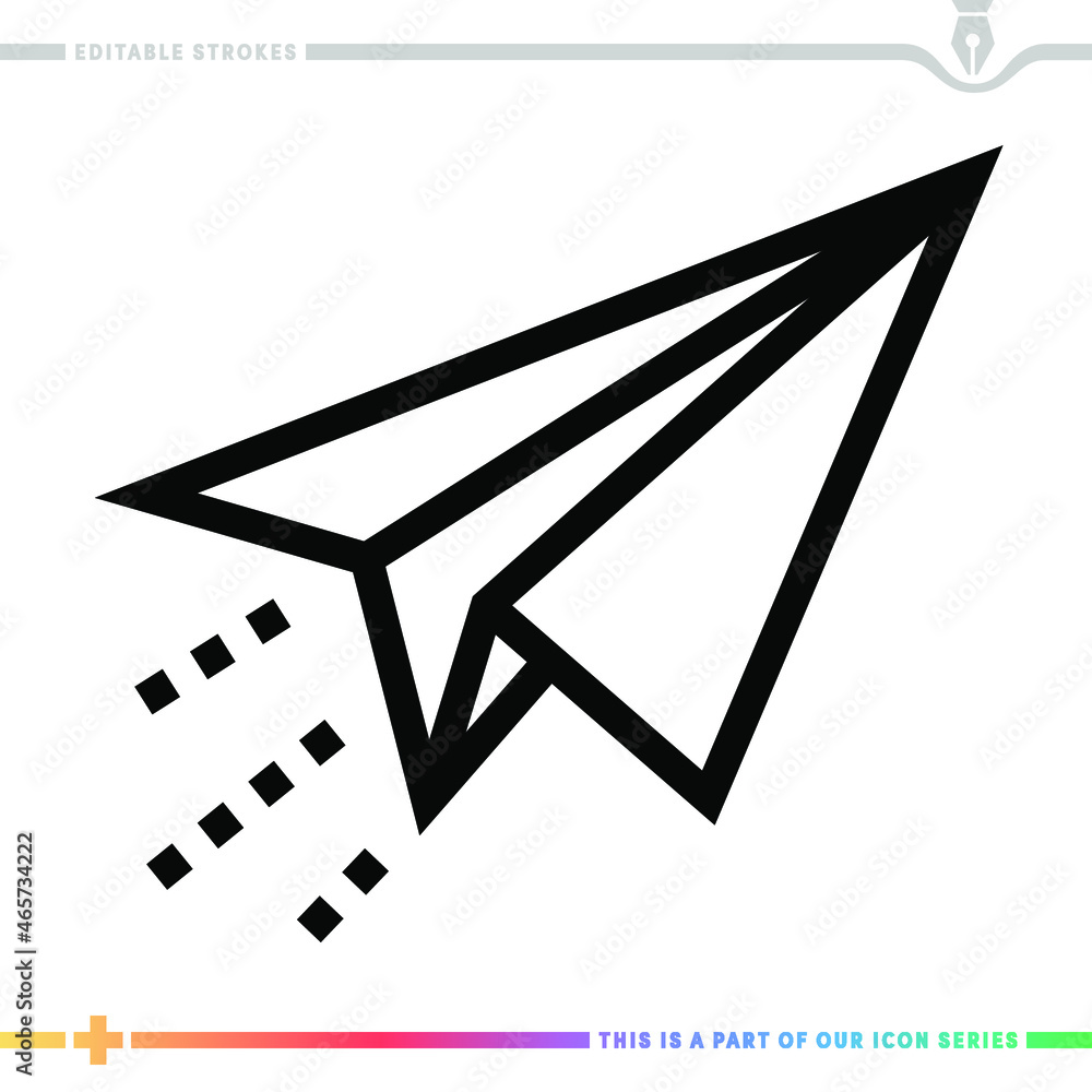 Poster editable line icon of first prototype as a customizable black stroke eps vector graphic.
