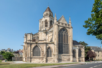 Fototapeta na wymiar Curch Vieux St-Etienne in the city of Caen Normandie, France