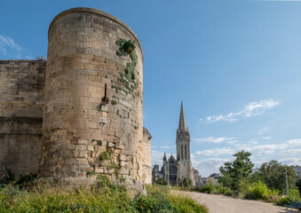 Fototapeta na wymiar The Château de Caen, a castle in the Calvados department of France