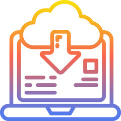 back up gradient icon