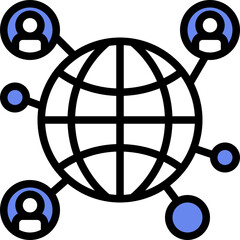 social network one color icon