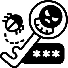 password solid line icon