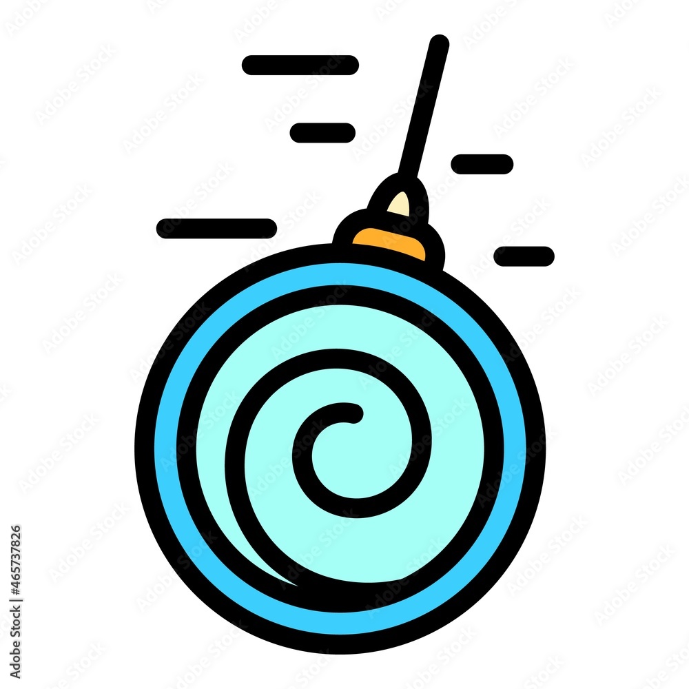 Poster pendulum in motion icon. outline pendulum in motion vector icon color flat isolated